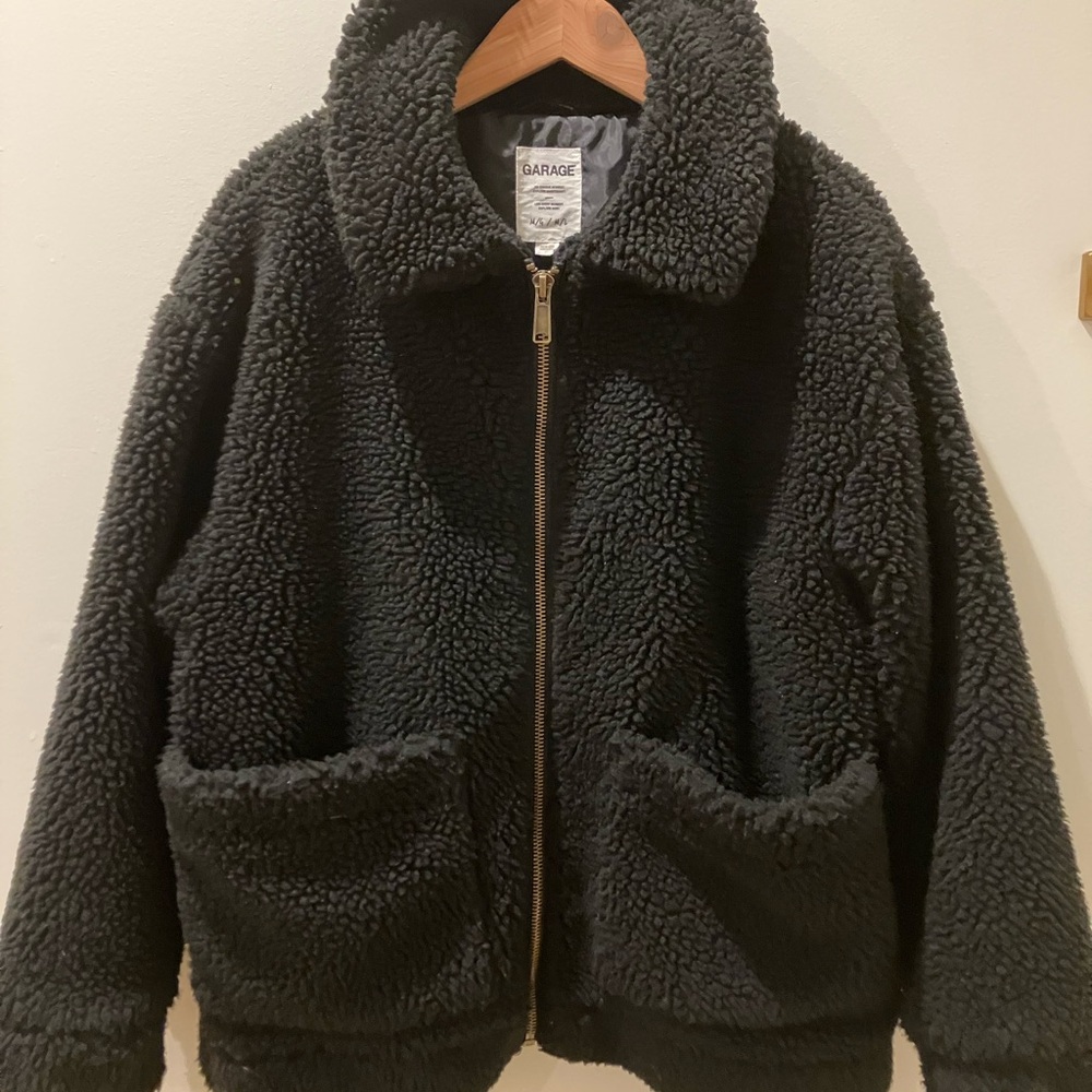 Garage Black Sherpa Jacket